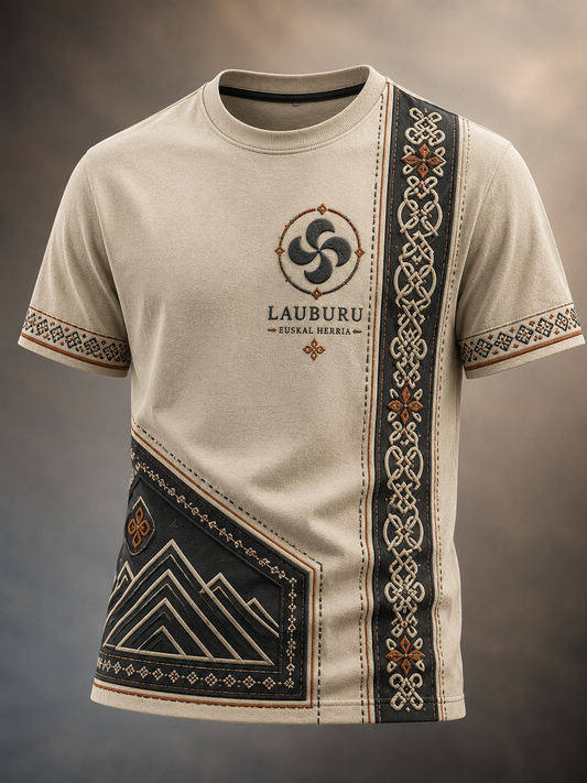 Camiseta vasca de manga corta para hombre
