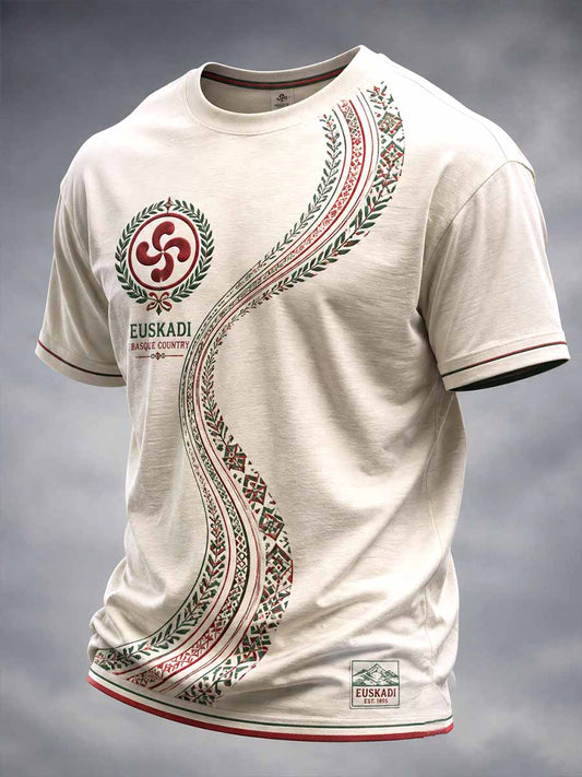 Camiseta con estampado de vasco español para hombre