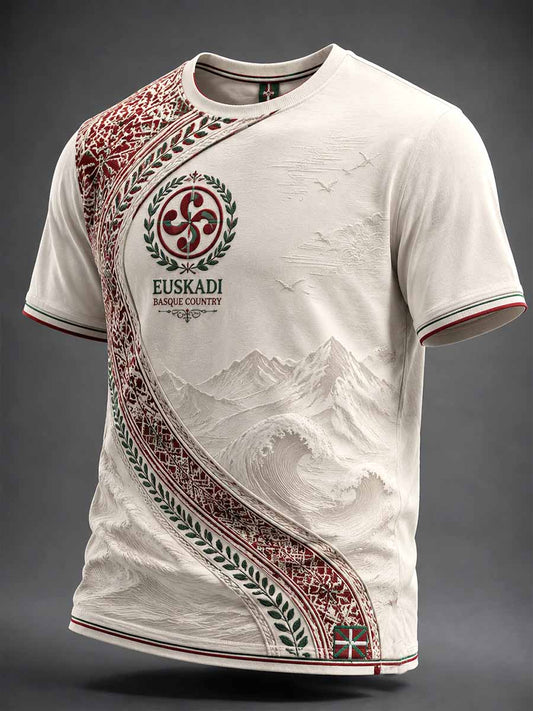 Camiseta para hombre con estampado vasco español