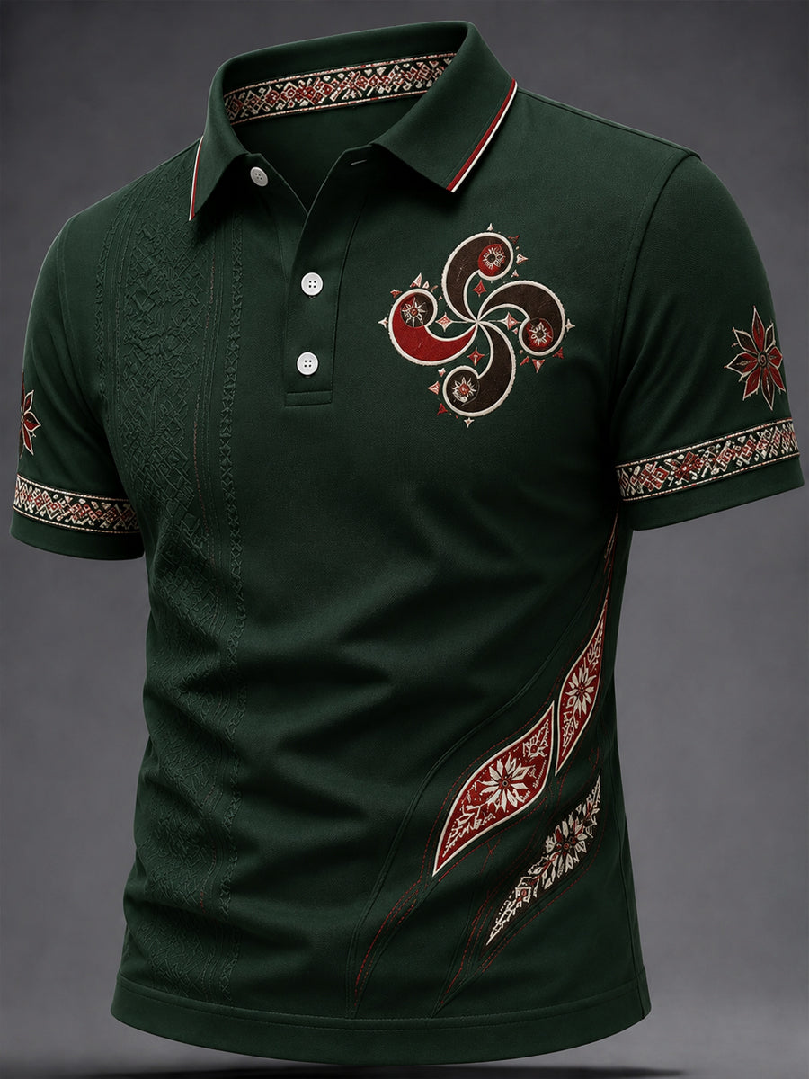 Top Casual con Estampado de País Vasco para Hombre
