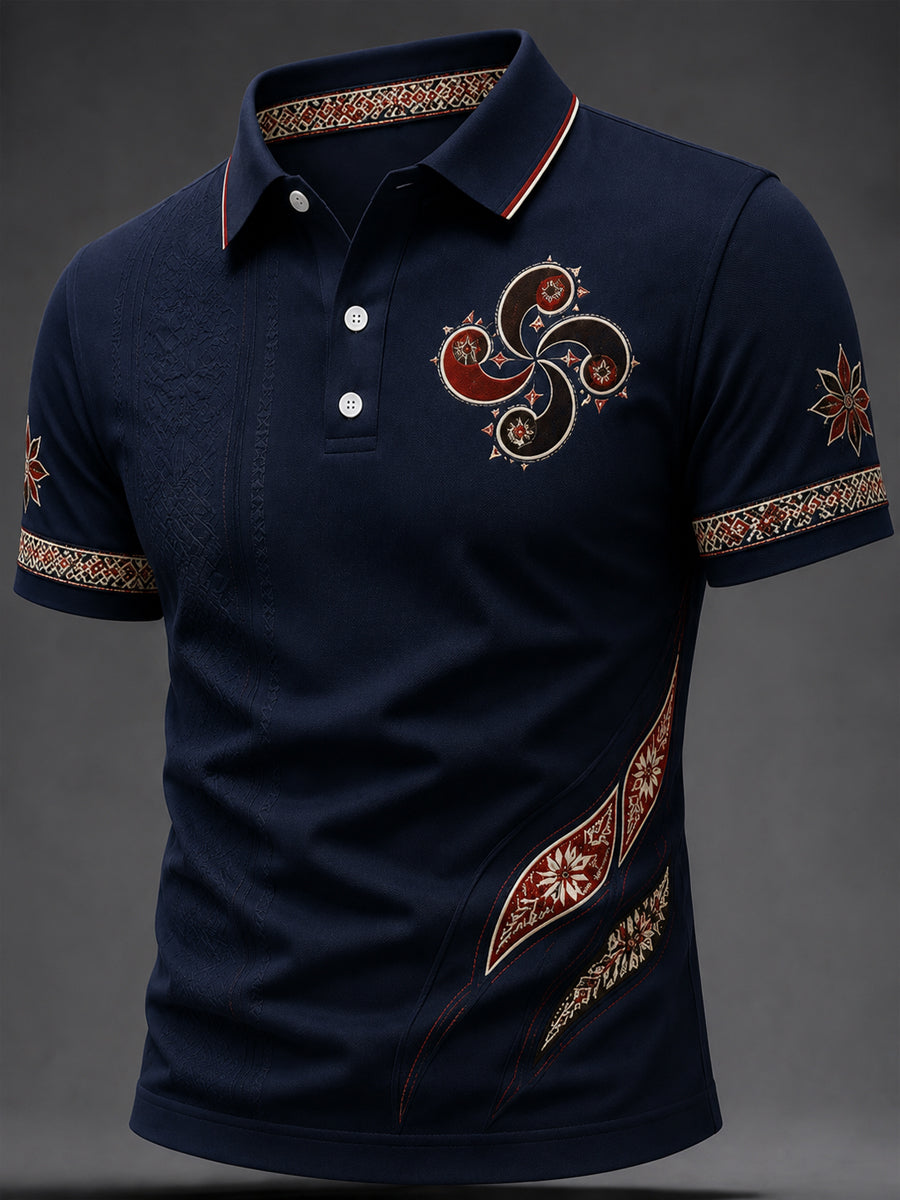 Top Casual con Estampado de País Vasco para Hombre