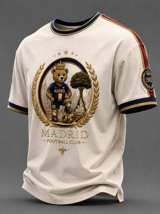 Camiseta conmemorativa de la impresión del fútbol retro de los hombres