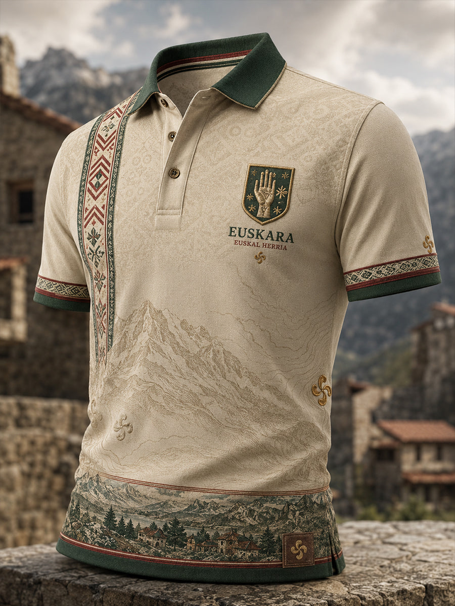 Camiseta de manga corta para hombre, País Vasco, España