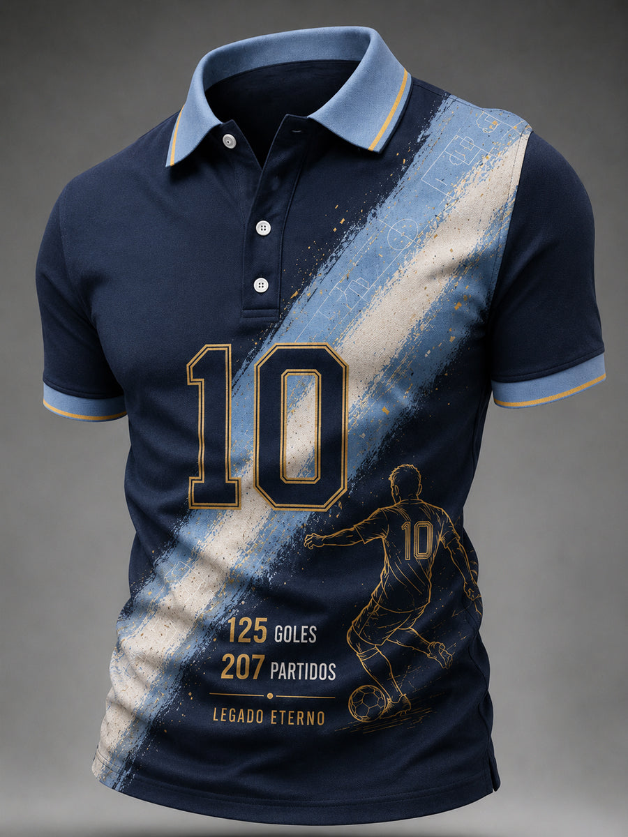 Top casual de manga corta para hombre Soccer Legend Retire Memorial