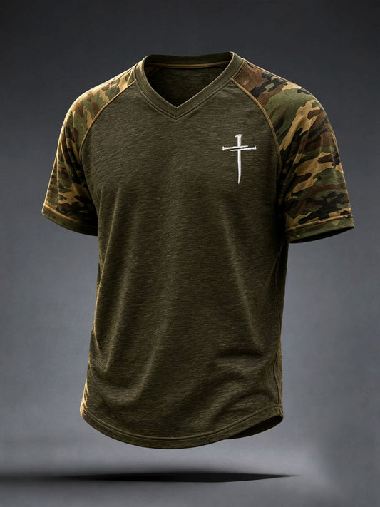 Faith Cross Camo Art para hombre