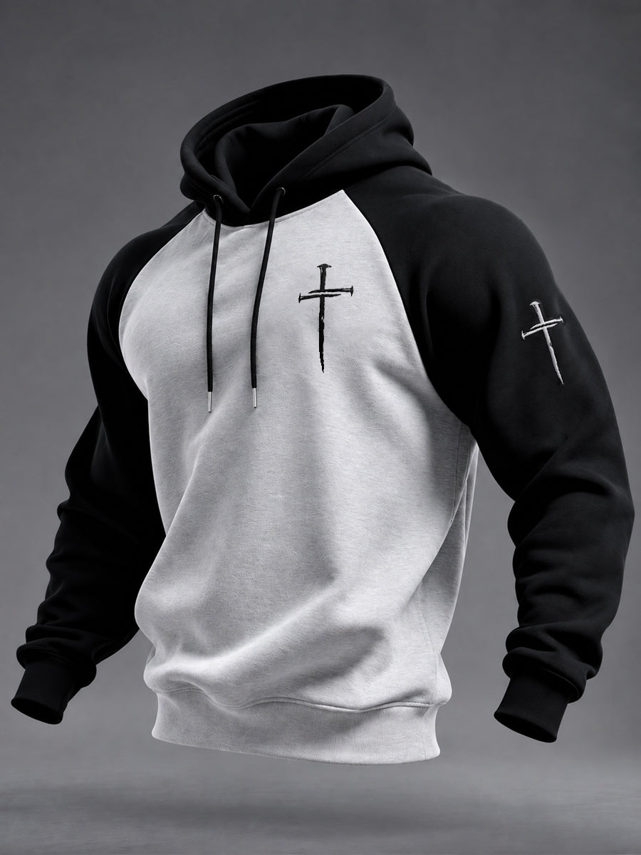 Hombres Fe Impreso Hoodie