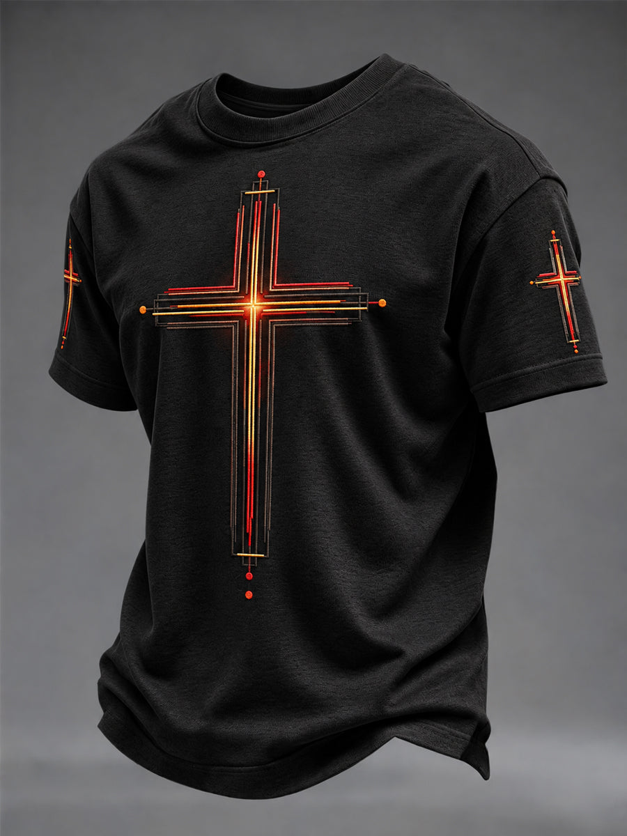 Camiseta estampada de fe para hombre