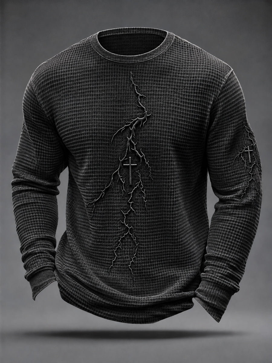 Camiseta de waffle para hombre