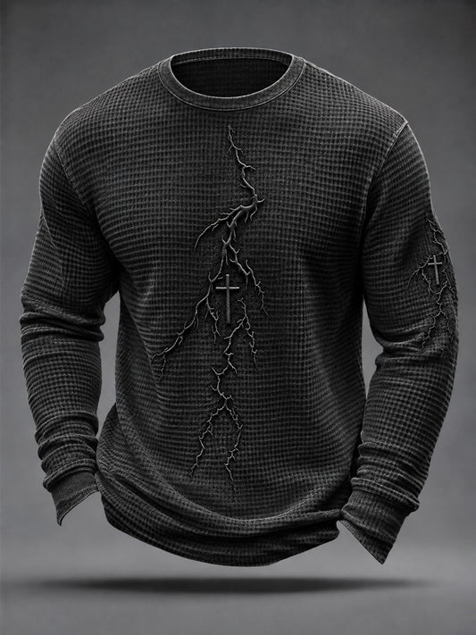 Camiseta de waffle para hombre