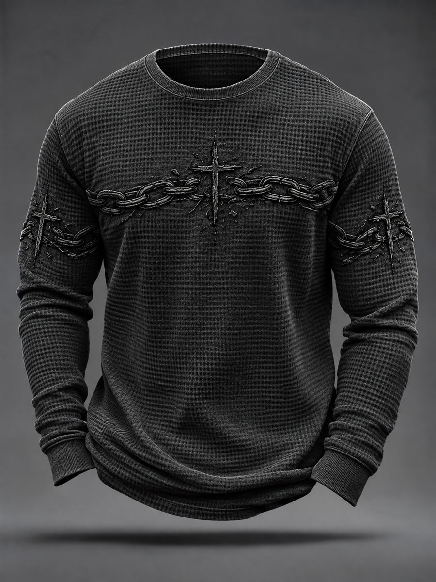 Camiseta de waffle para hombre