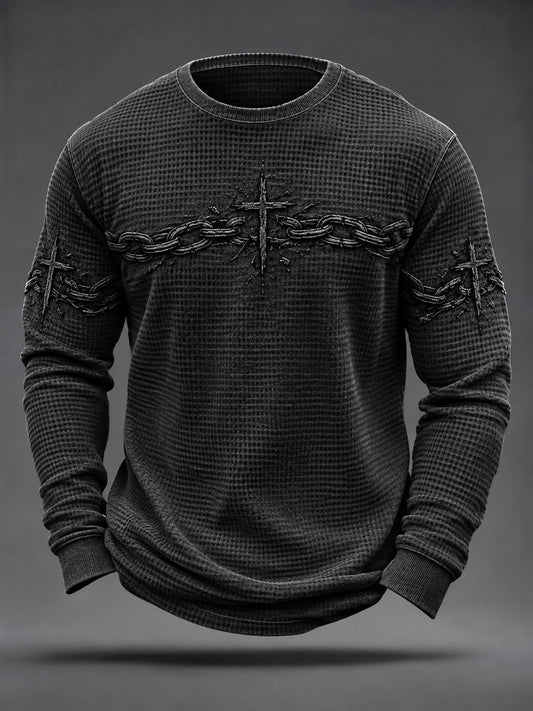 Camiseta de waffle para hombre