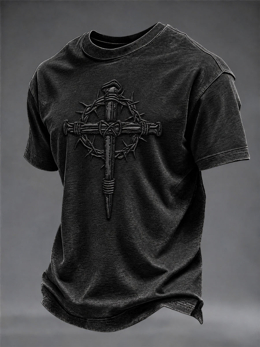 Camiseta estampada de fe para hombre