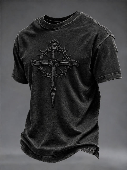 Camiseta estampada de fe para hombre