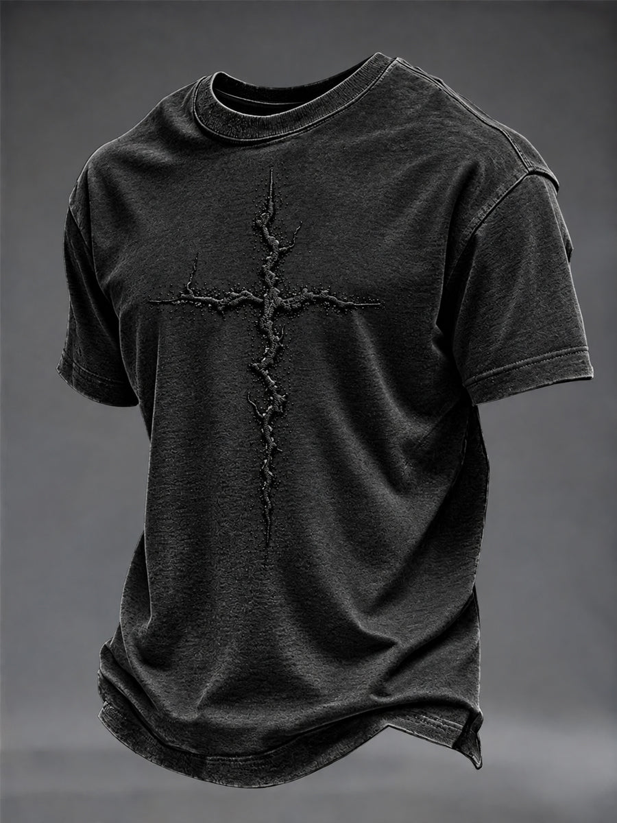 Camiseta estampada de fe para hombre