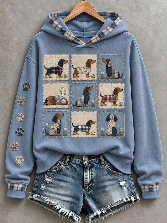 Sudadera con capucha Lovely Dachshund para mujer