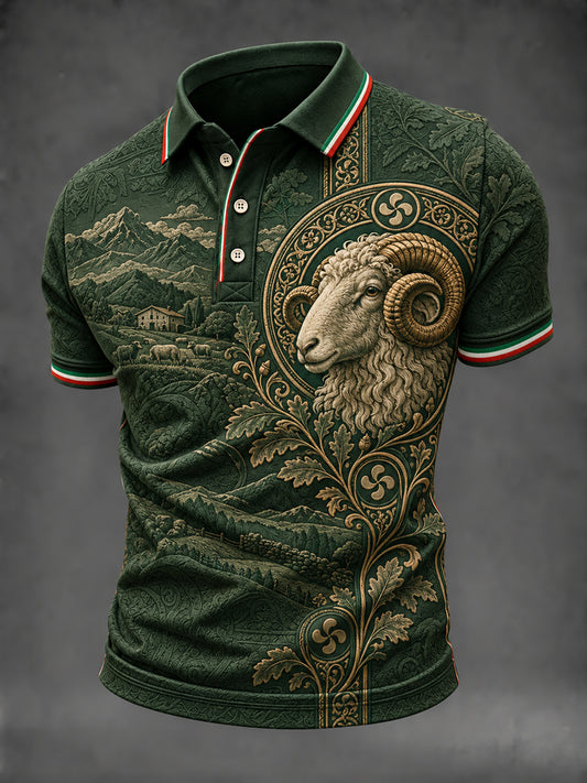 Polo ocasional de las ovejas vascas retros